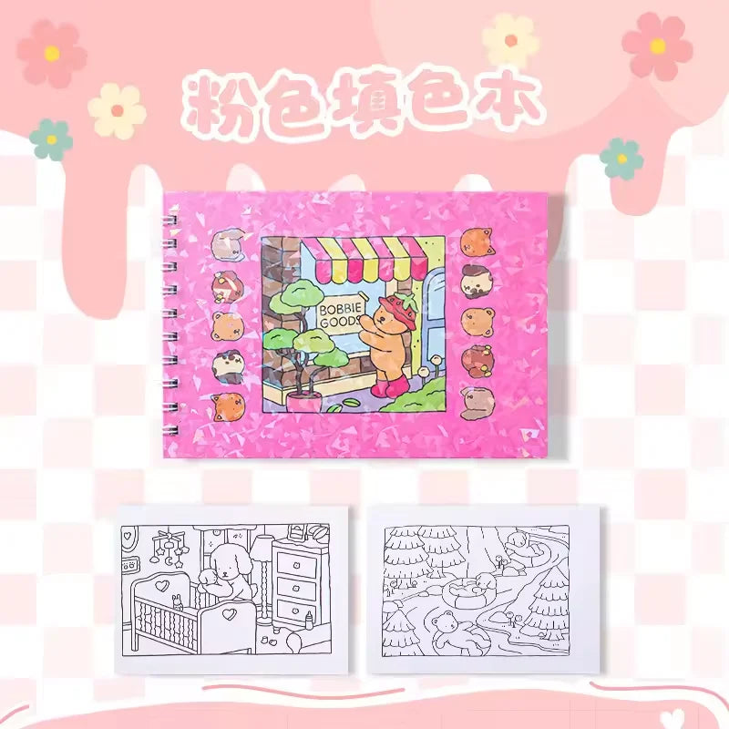 BOBBIE GOODS Coloring Book a coloring book with creative and interesting graffiti Painting Paper Drawing Doodle Book Doodle Boo