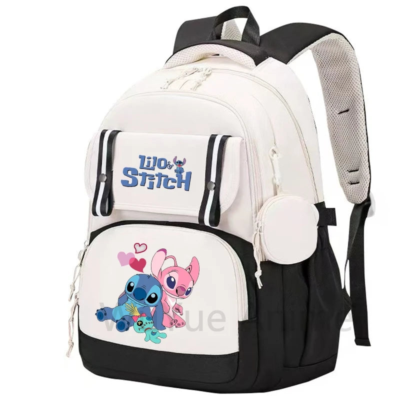 Anime Lilo Stitch Backpack Large Capacity Bookbag for Boy Girl Men Women Leisure Waterproof Laptop Travel Bag Kid Gift Mochila