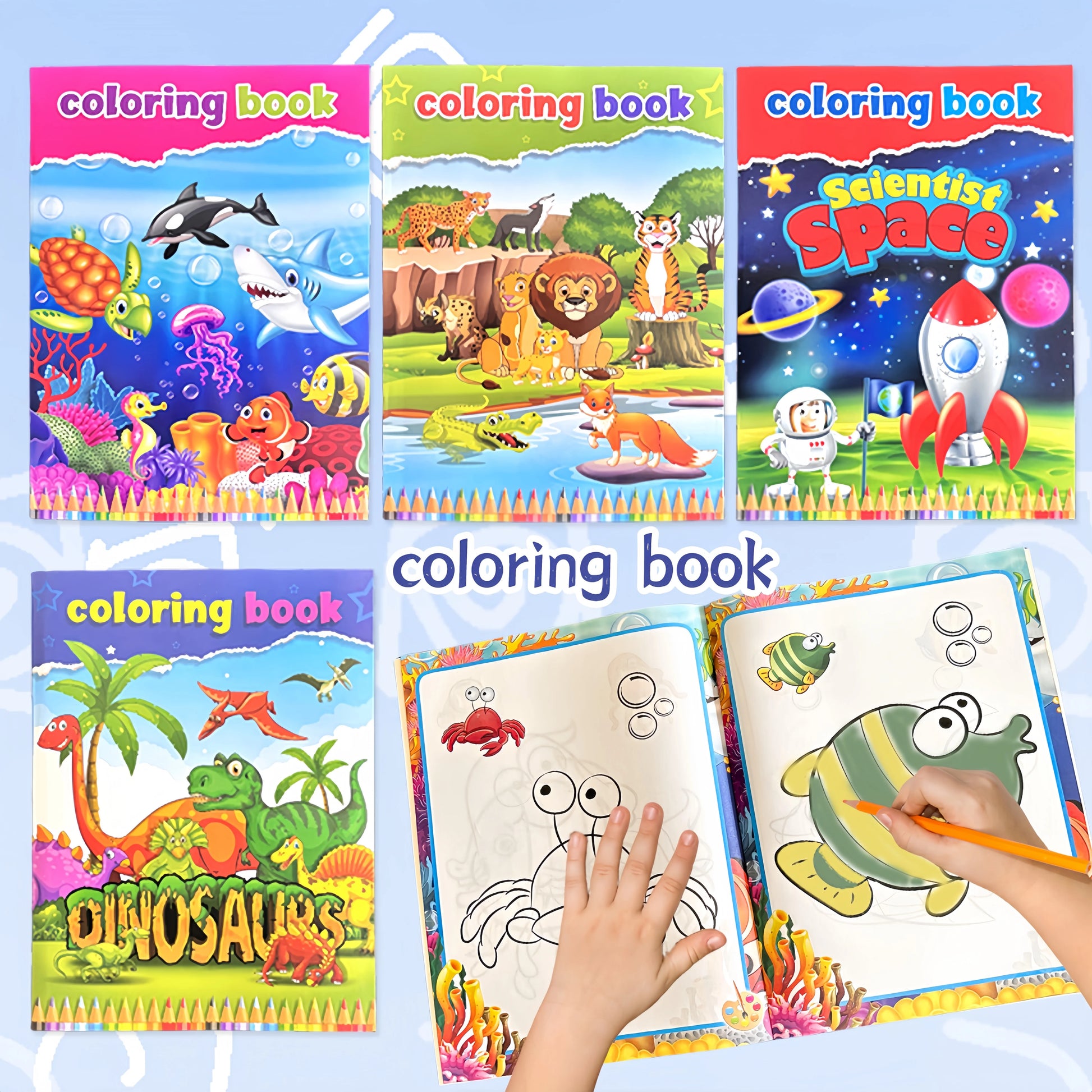 Children's Drawing Book Coloring Drawing Book Color Filling Graffiti Picture Book Painting Educational Toy Gift Concentration