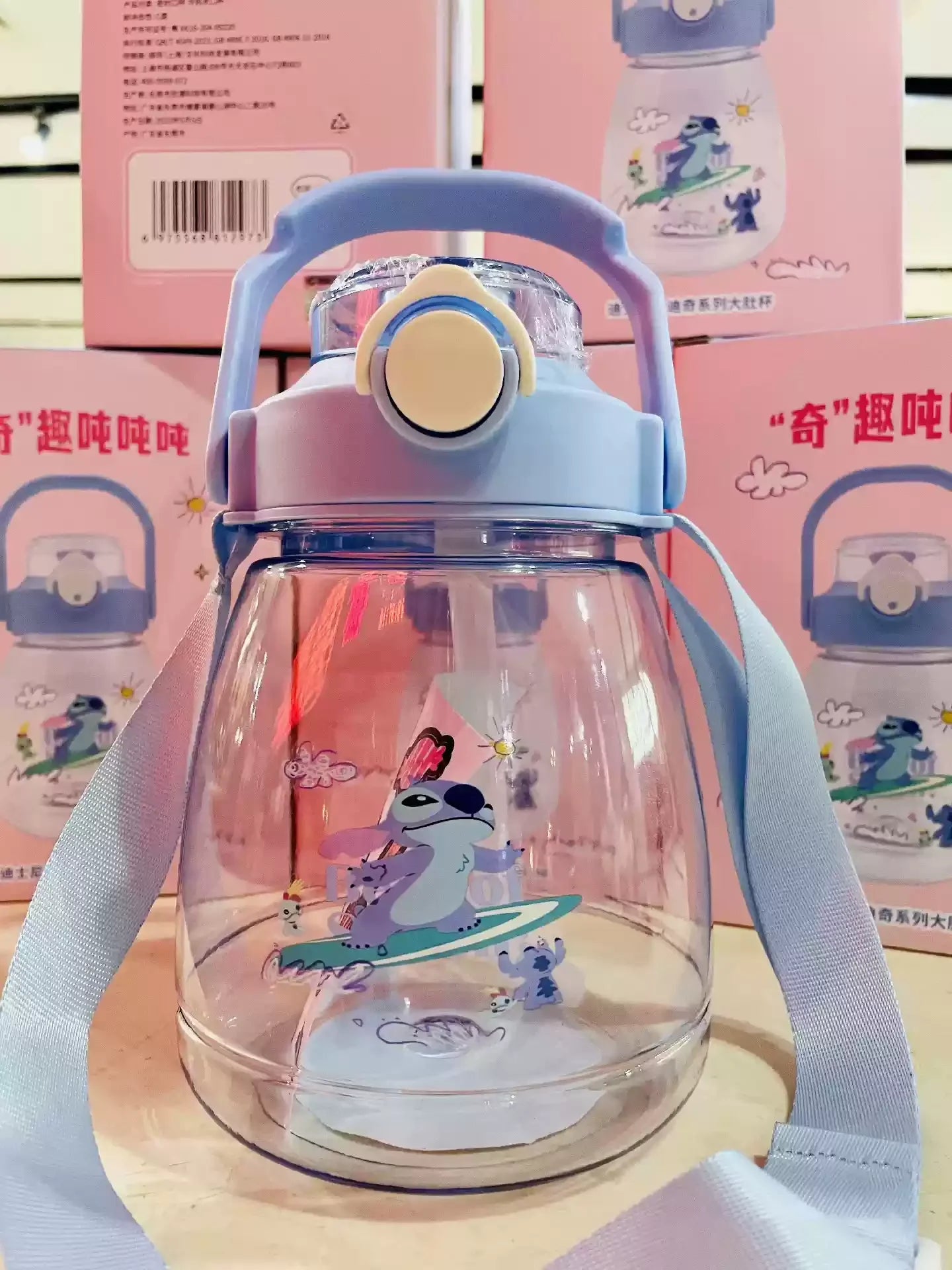 "Authentic In-Stock Stitch (Lilo & Stitch) Merchandise - Collectible Cup Series: Novelty Straw Cup & Popcorn Bucket"