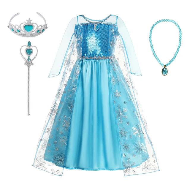 2025 Carnival Party Ball Dress, children's dress Princess dress, Cosplay Princess dress + accessories