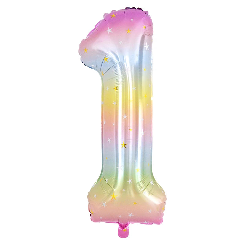 Rainbow Unicorn Standing Foil Balloons Kids Girls Unicorn Birthday Party Decoration Favors Baby Shower Supplies Animal Balloon
