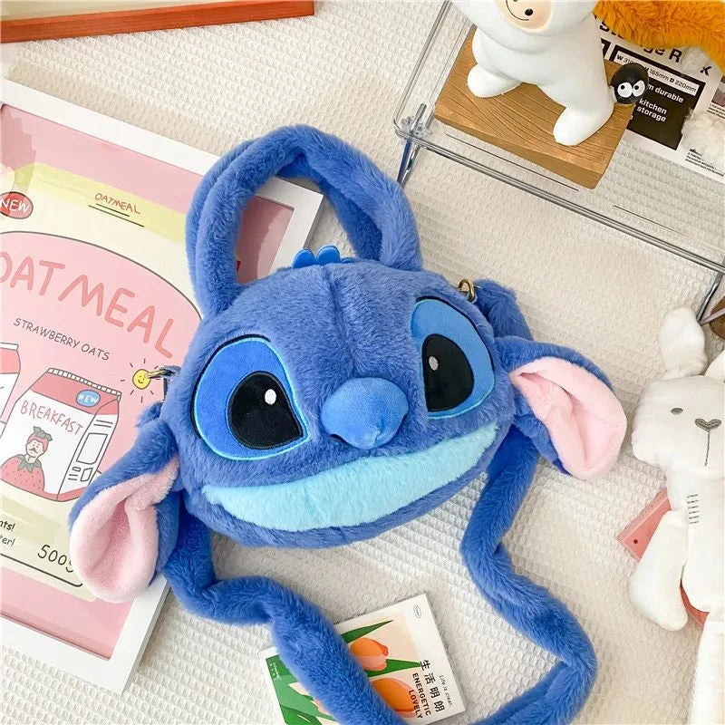 New Lilo & Stitch Plush Toys Kawaii Plush Messenger Bag Girl Handbag Anime Stuffed Toys Children Cartoon Plushie Soft Bag