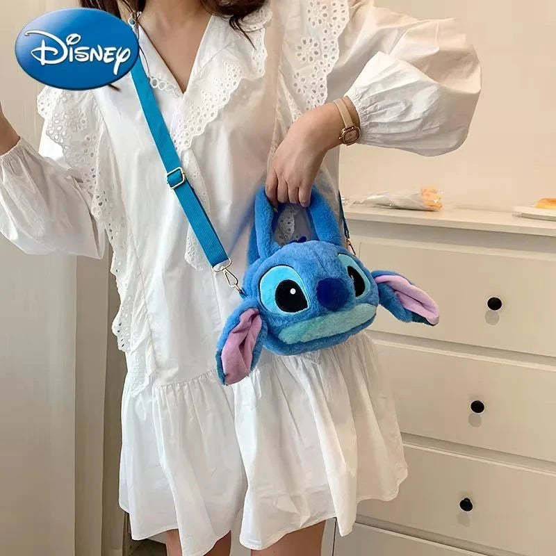 New Lilo & Stitch Plush Toys Kawaii Plush Messenger Bag Girl Handbag Anime Stuffed Toys Children Cartoon Plushie Soft Bag