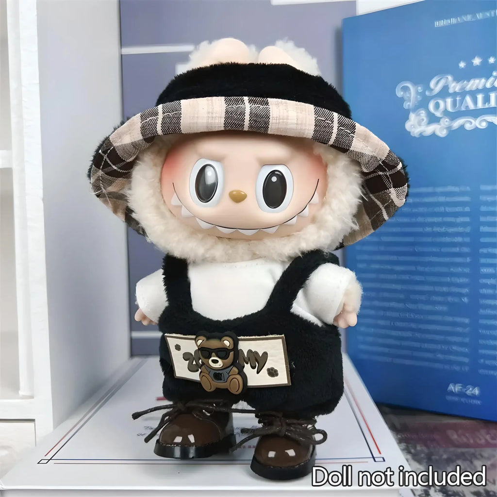 For 17cm Labubu Idol V1 V2 Fashion Mini Doll Clothes Outfit Accessories Stylish Outfit Clothes Sports Leisure Suit Clothing Gift