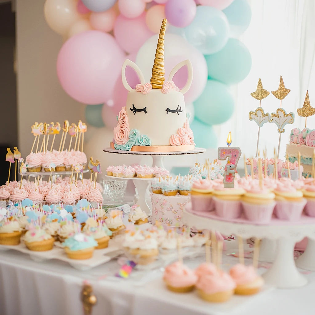 Sparklers Birthday Candle 1 Years Pink Unicorn Original Birthday Candles for Cake Blue Children's Birthday Candle
