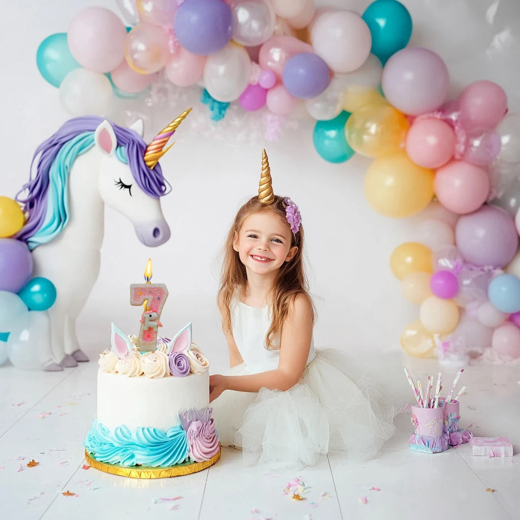 Sparklers Birthday Candle 1 Years Pink Unicorn Original Birthday Candles for Cake Blue Children's Birthday Candle