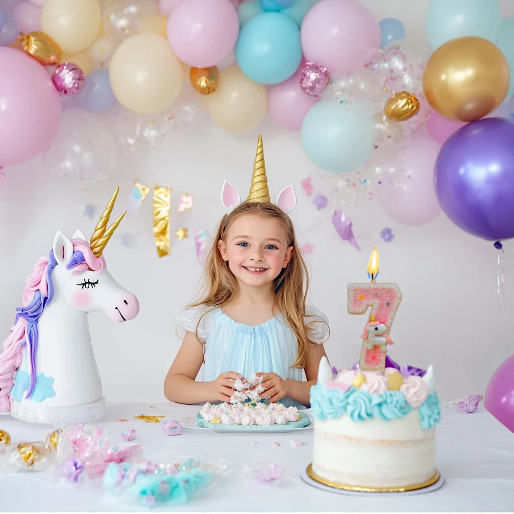 Sparklers Birthday Candle 1 Years Pink Unicorn Original Birthday Candles for Cake Blue Children's Birthday Candle