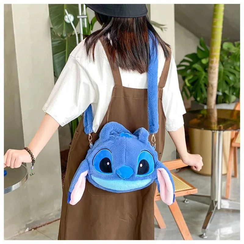 New Lilo & Stitch Plush Toys Kawaii Plush Messenger Bag Girl Handbag Anime Stuffed Toys Children Cartoon Plushie Soft Bag