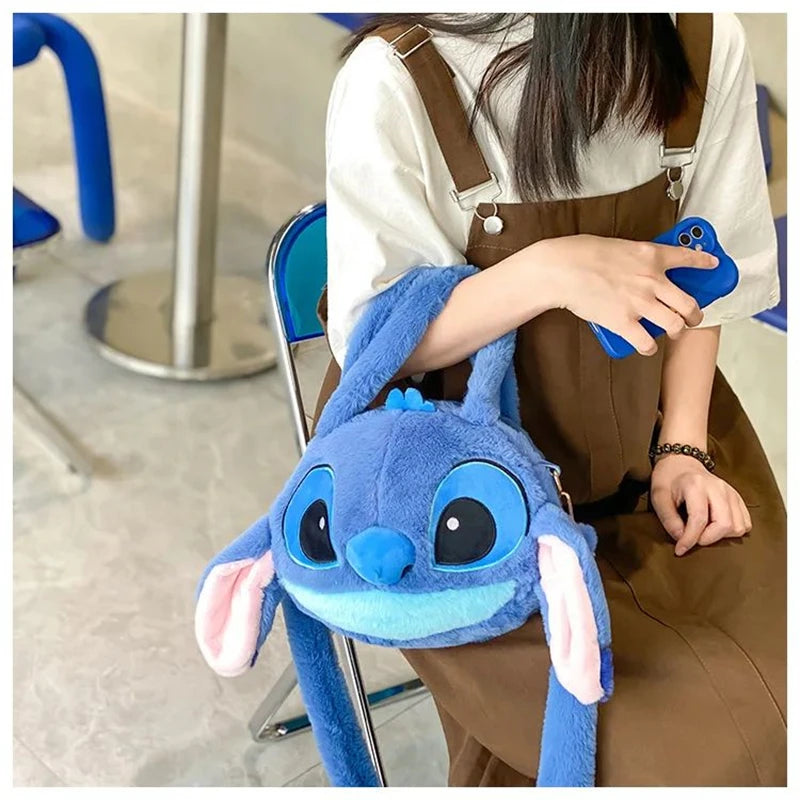 New Lilo & Stitch Plush Toys Kawaii Plush Messenger Bag Girl Handbag Anime Stuffed Toys Children Cartoon Plushie Soft Bag