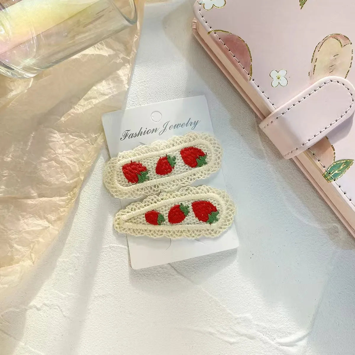 2pc cherry strawberry Hairpin Hairgrip Hair Clips for Girls Women Kids Childs Vintage Crab for Gift Hair Accessories