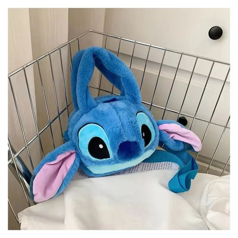 New Lilo & Stitch Plush Toys Kawaii Plush Messenger Bag Girl Handbag Anime Stuffed Toys Children Cartoon Plushie Soft Bag