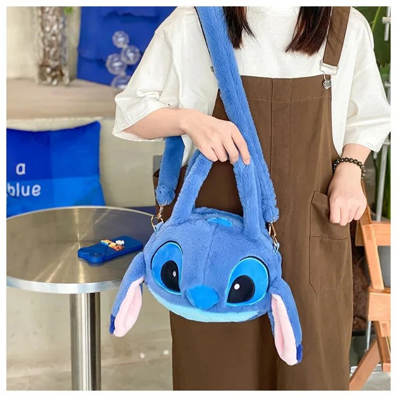 New Lilo & Stitch Plush Toys Kawaii Plush Messenger Bag Girl Handbag Anime Stuffed Toys Children Cartoon Plushie Soft Bag