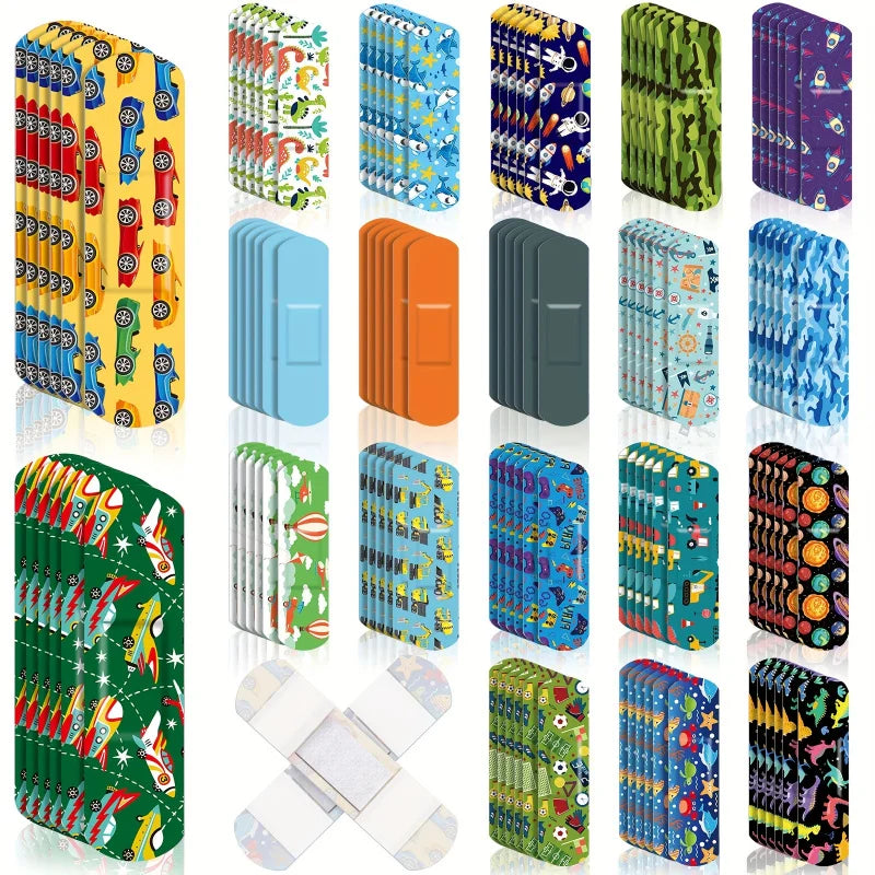 40/80pcs 20 Styles Kids Bandages Bulk Cute Cartoon Flexible Bandages Waterproof Breathable Bandages Strip Protect Cuts And Scrap