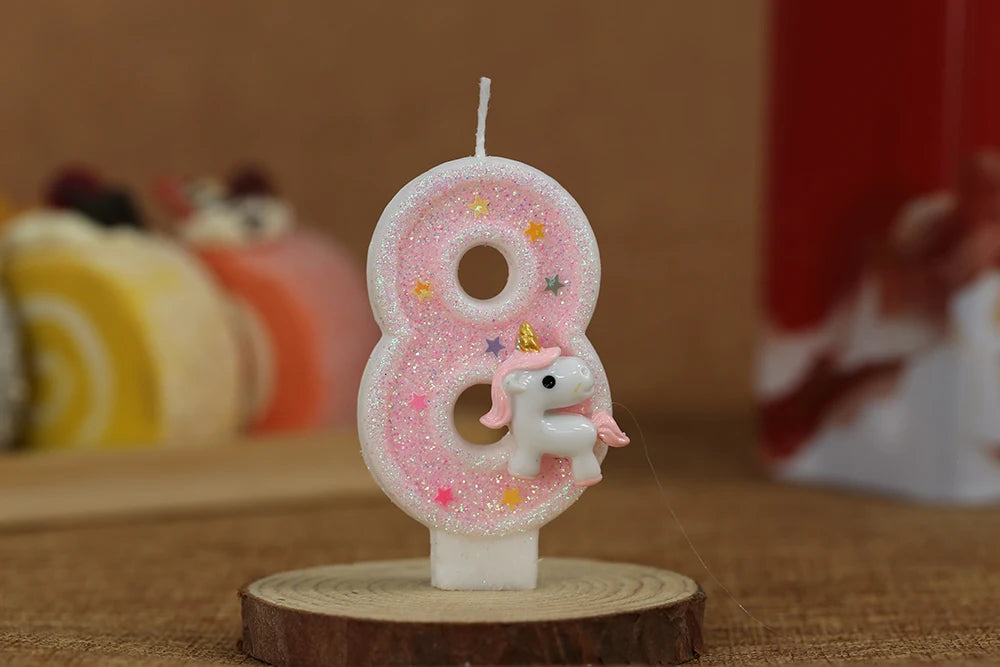 Sparklers Birthday Candle 1 Years Pink Unicorn Original Birthday Candles for Cake Blue Children's Birthday Candle