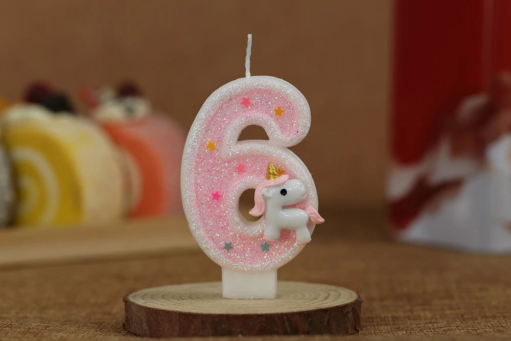 Sparklers Birthday Candle 1 Years Pink Unicorn Original Birthday Candles for Cake Blue Children's Birthday Candle