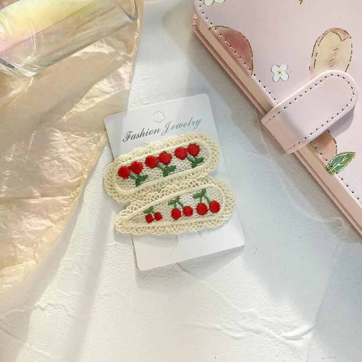 2pc cherry strawberry Hairpin Hairgrip Hair Clips for Girls Women Kids Childs Vintage Crab for Gift Hair Accessories