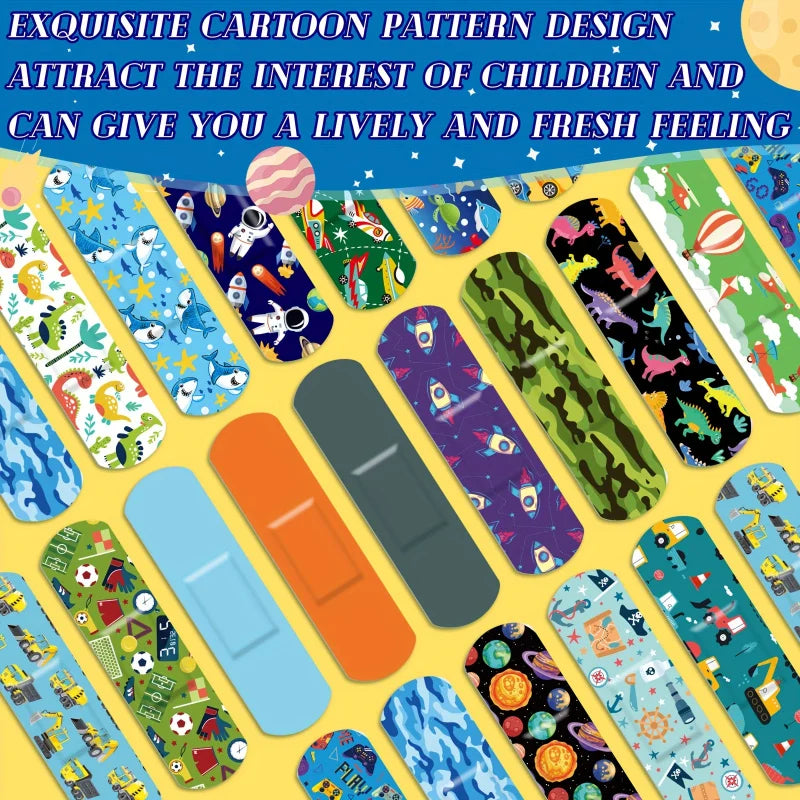 40/80pcs 20 Styles Kids Bandages Bulk Cute Cartoon Flexible Bandages Waterproof Breathable Bandages Strip Protect Cuts And Scrap