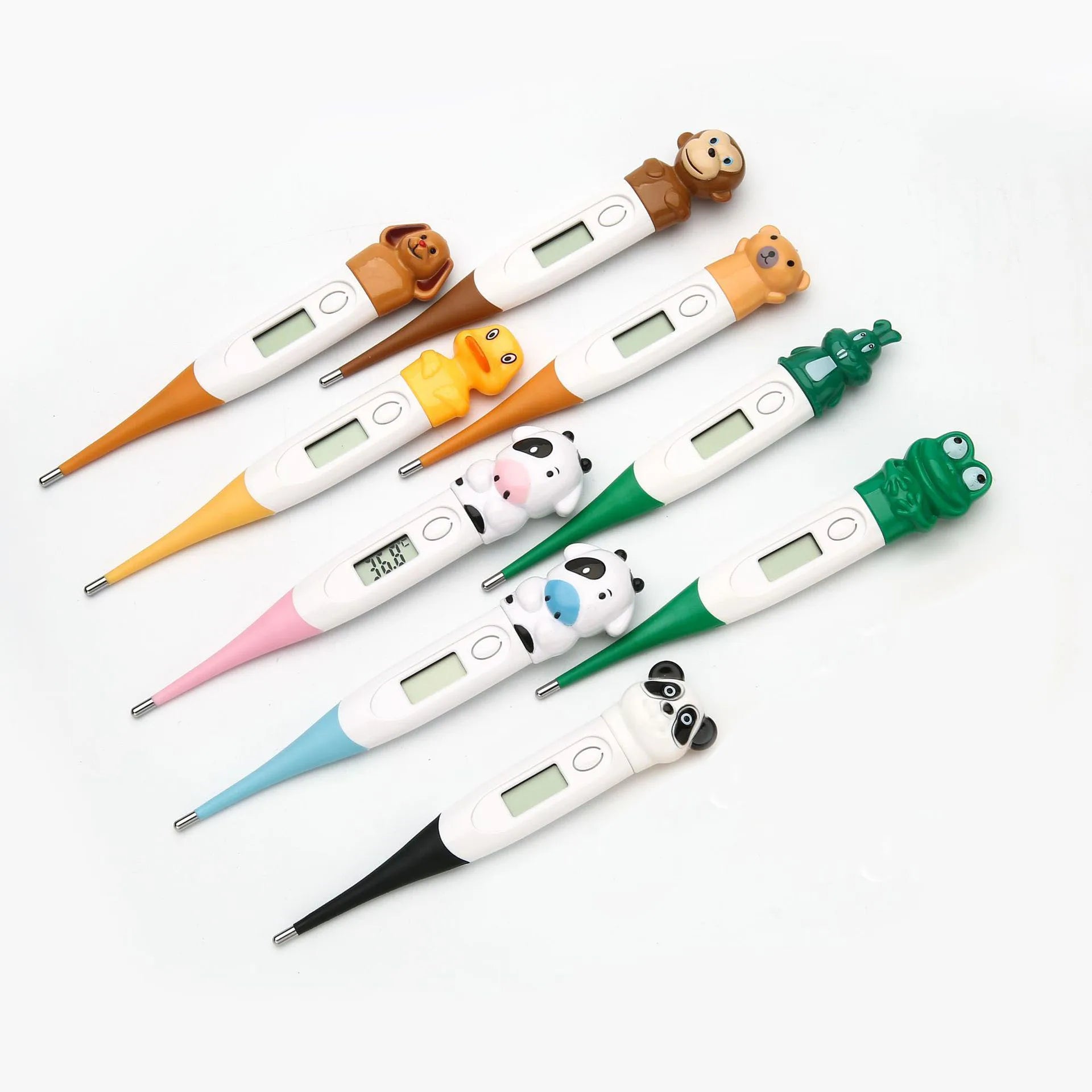 10 PCS Animal Cartoon Medical Thermometer Digital  Soft Head for Kids Child aldult fast Readings Ovulation High Accurate
