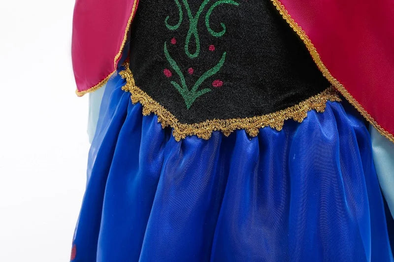 Princess Costume Girl Anna Dress 2 3 4 5 6 8 10 Years