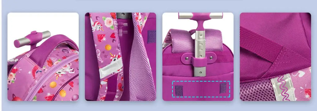 3pcs School Wheeled bag set with lunch box Kids SchooTrolley Bag wheels Wheeled backpack for boys Travel luggage Trolley Bag