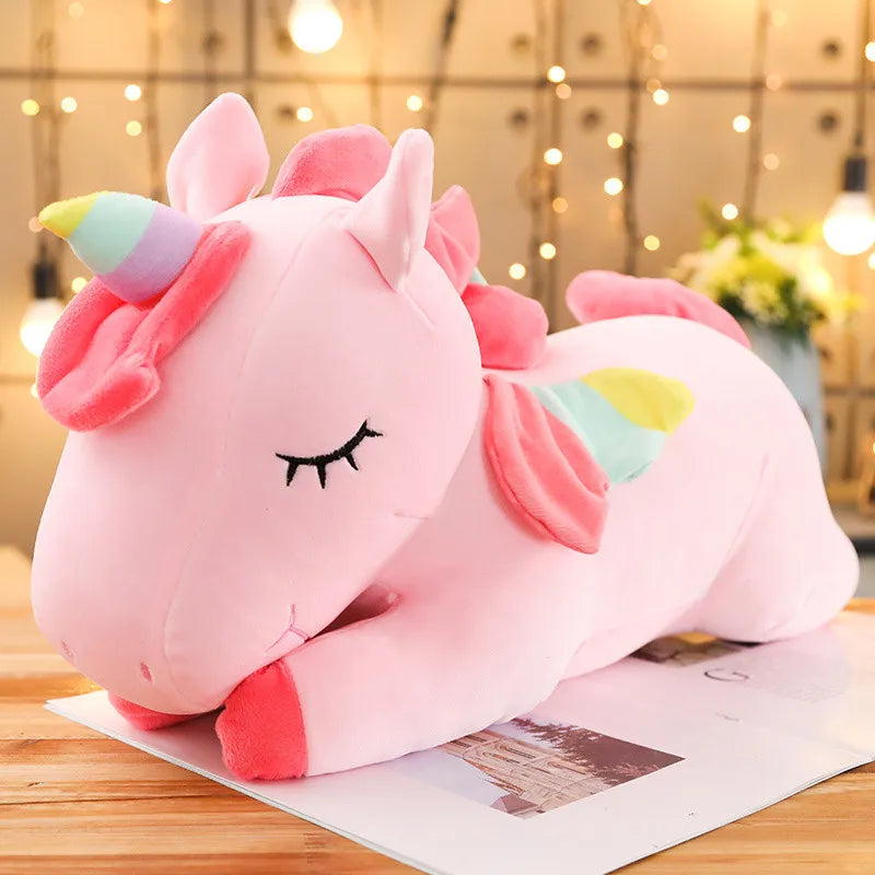 25-100CM Giant Size Unicorn Plush Toy Soft Stuffed Cartoon Unicorn Dolls Animal Horse High Quality Birthday Gift