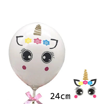 1pc Unicorn Balloon Sticker for Bubble Clear Helium Balloon Birthday Party Decoration Wedding Valentine's Day Baby Shower Party