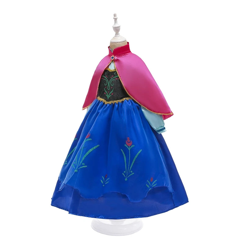 Princess Costume Girl Anna Dress 2 3 4 5 6 8 10 Years