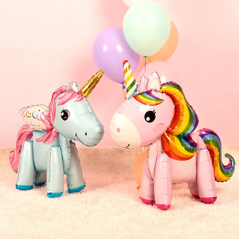 Baby Shower 3D Giant Unicorn Balloon Inflatable Rainbow Horse Balloons Kid Toy Unicorn Birthday Party Decoration Ballon Supplies