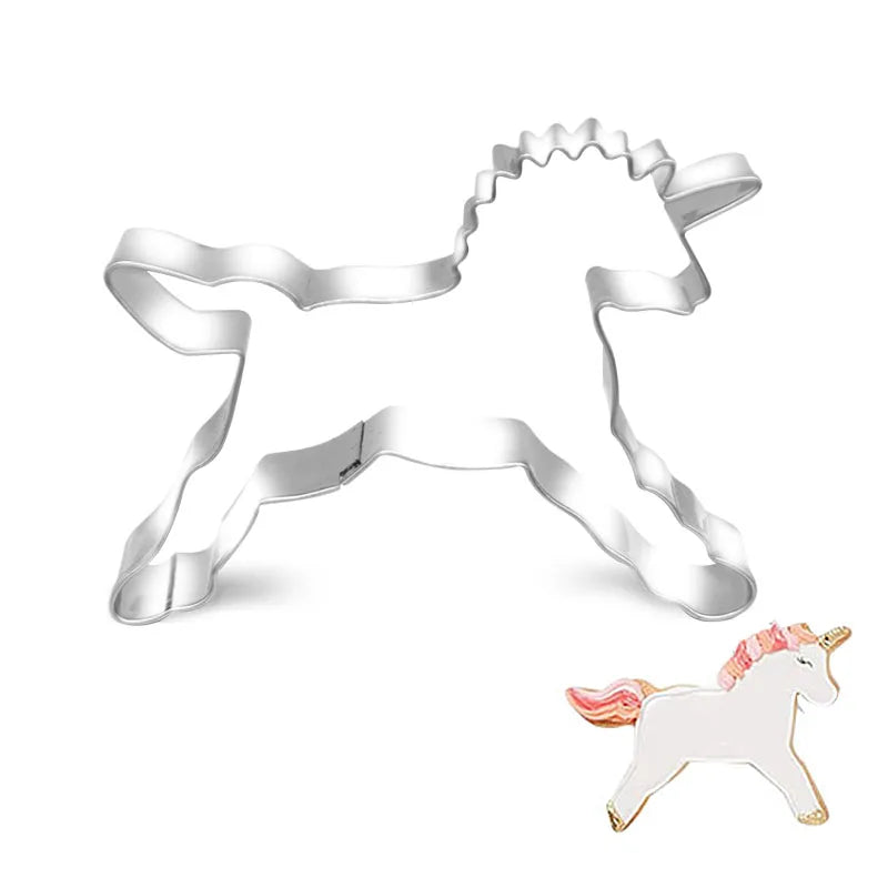 5Pcs/set Cartoon Unicorn Cookie Cutter Mould Fondant Cake Biscuit Mold Baking Tools Unicorn Birthday Party Decoration Supplies