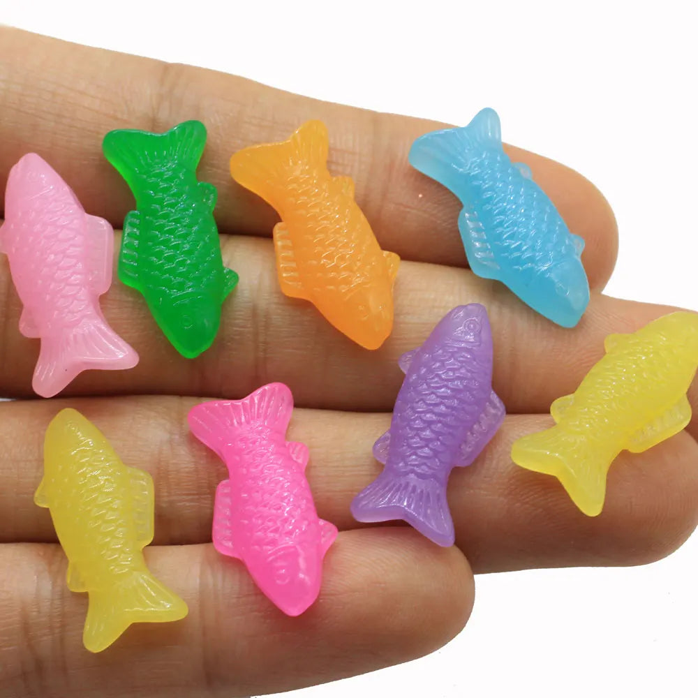 50/100pcs Resin Jelly Fish Flatback Charms Ocean Animal Resin Cabochons for Home Decoration Kids Phone Case Hair Bow Center Jewe