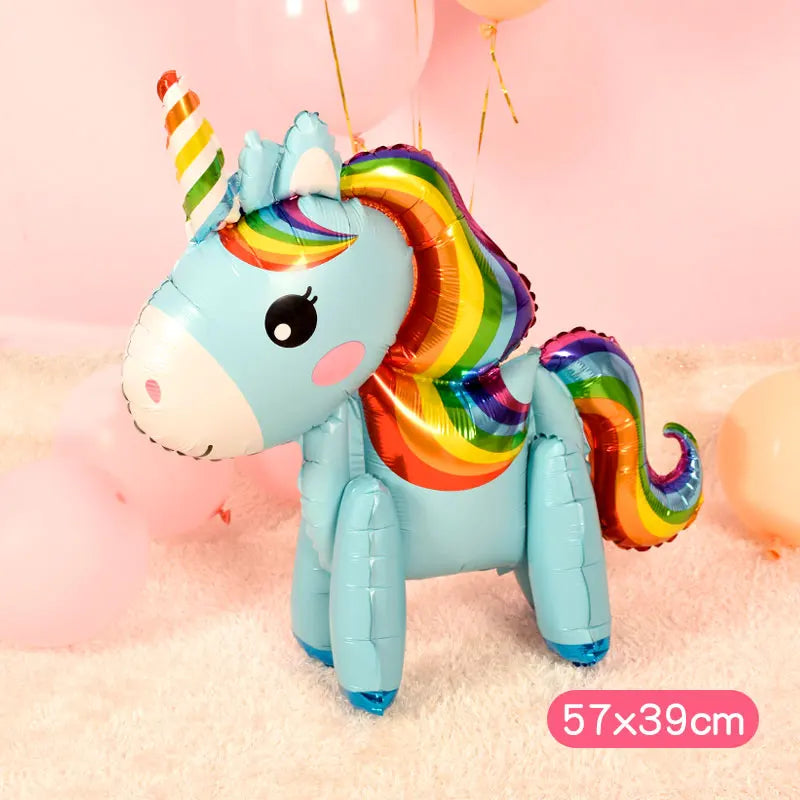 Baby Shower 3D Giant Unicorn Balloon Inflatable Rainbow Horse Balloons Kid Toy Unicorn Birthday Party Decoration Ballon Supplies