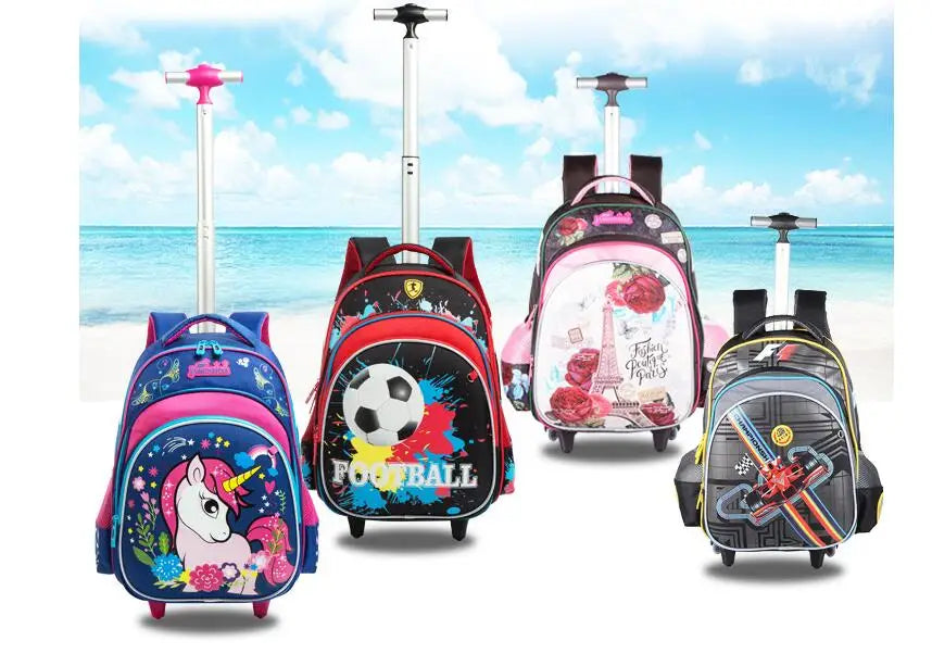 3pcs School Wheeled bag set with lunch box Kids SchooTrolley Bag wheels Wheeled backpack for boys Travel luggage Trolley Bag