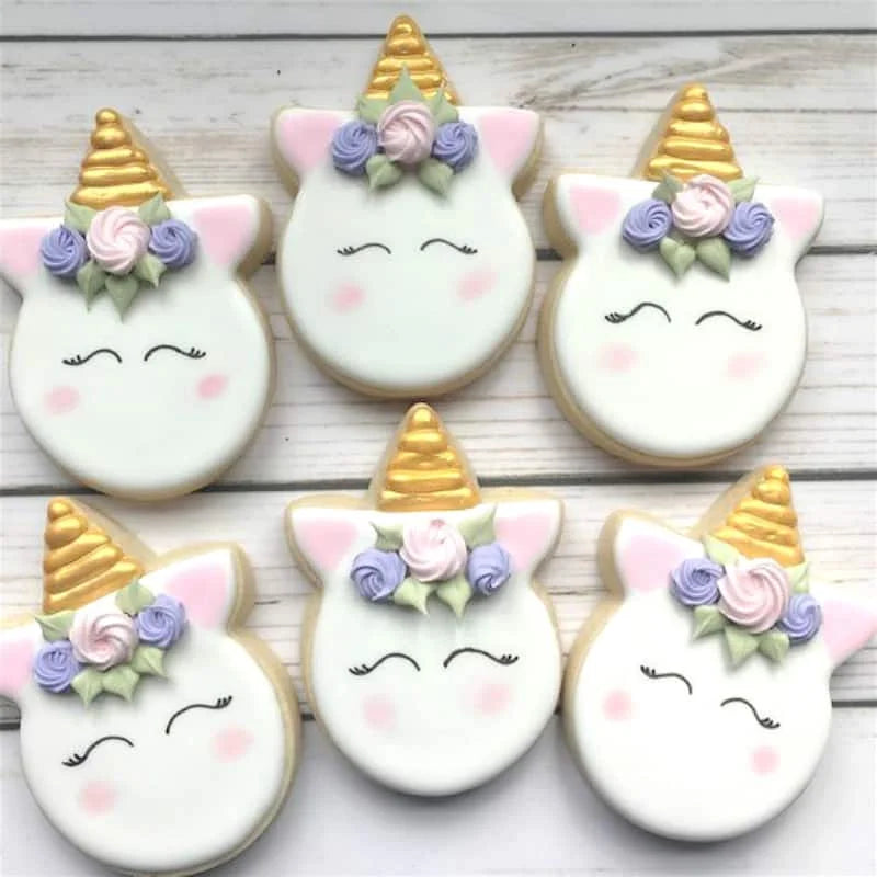 5Pcs/set Cartoon Unicorn Cookie Cutter Mould Fondant Cake Biscuit Mold Baking Tools Unicorn Birthday Party Decoration Supplies