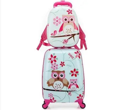 Kids Rolling Luggage Suitcase set 18 Inch kids Spinner Suitcase set travel trolley bags for girl  Suitcase trolley bag for boys