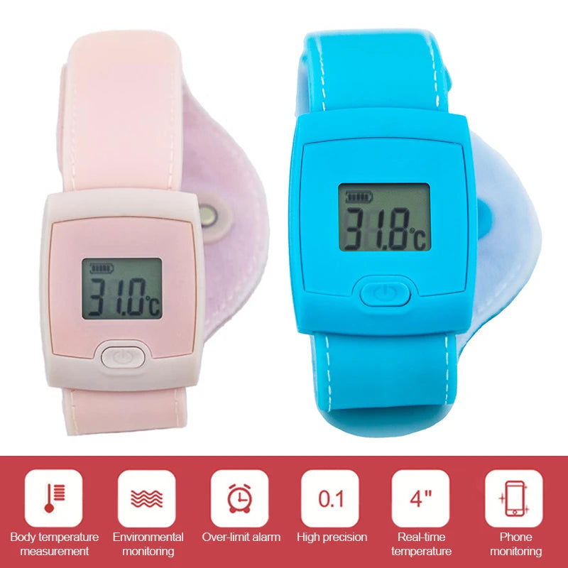 LCD Bluetooth Children Kids Thermometer Digital Fever Thermometer Intelligent Thermometer Reminder Baby Health Care APP Control