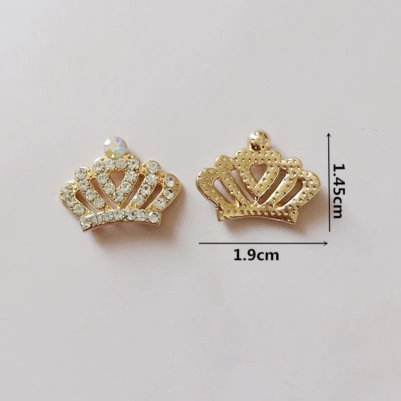 10pcs/lot lovely bling Charm crown with Rhinestone pendant kid headdress hair accessories  jewelry accessories