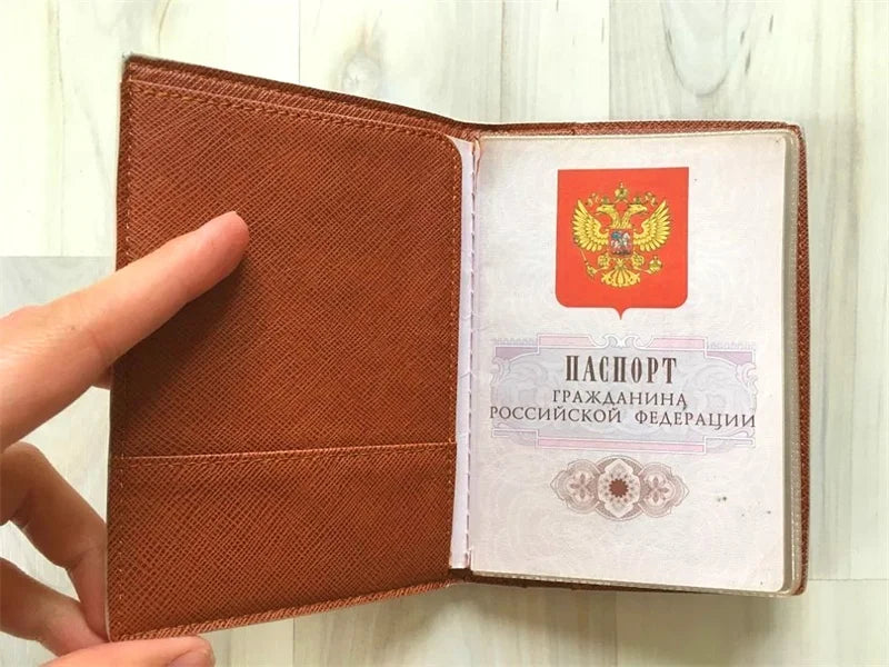 PU Leather Travel Passport Cover Girls Boys Multifunction Credit Card Organizer Case Men Women Passport Holder