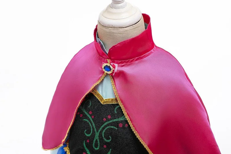 Princess Costume Girl Anna Dress 2 3 4 5 6 8 10 Years