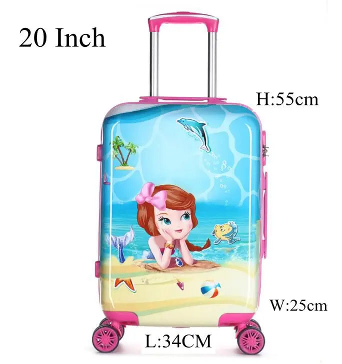 KIds 20 Inch rolling luggage suitcases for Children Travel Bags Wheels Travel Trolley Luggage Kids Rolling Suitcases for girls