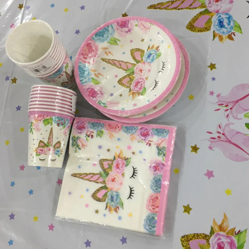 Unicorn Party Supplies Paper Popcorn Box Cookie Gift Box Bag Kids Unicorn Theme Birthday Party Decoration Baby Shower Supplies