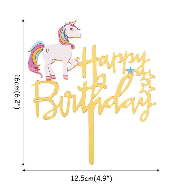 Rainbow Unicorn Cupcake Wrappers Cake Topper Unicorn Birthday Party Cake Decorations Kids Baby Shower Unicorn Party Supplies