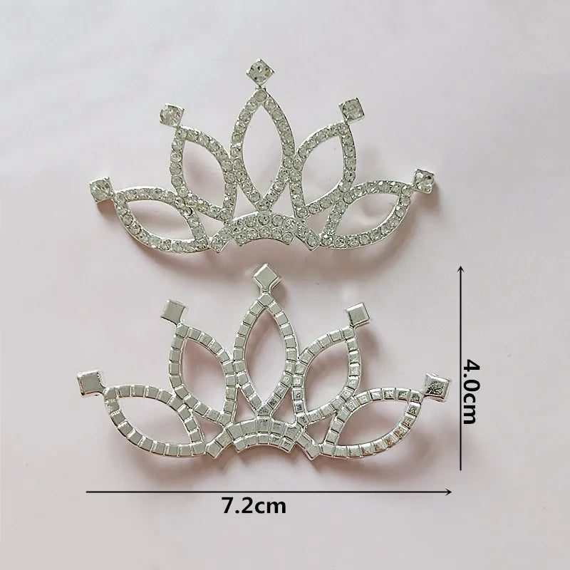 10pcs/lot lovely bling Charm crown with Rhinestone pendant kid headdress hair accessories  jewelry accessories