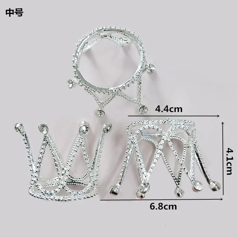 10pcs/lot lovely bling Charm crown with Rhinestone pendant kid headdress hair accessories  jewelry accessories