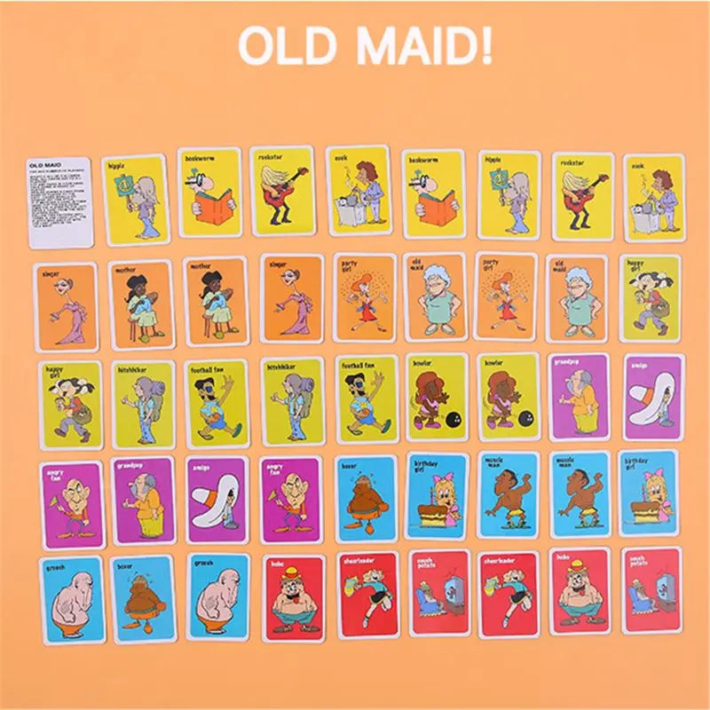 Kids Card Games Set - Old Maid, Go Fish, Hearts,Crazy Eights Family Party Favor