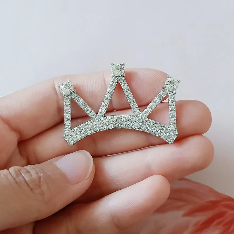 10pcs/lot lovely bling Charm crown with Rhinestone pendant kid headdress hair accessories  jewelry accessories