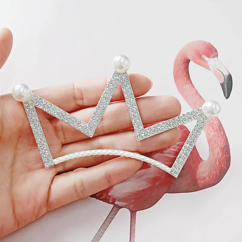 10pcs/lot lovely bling Charm crown with Rhinestone pendant kid headdress hair accessories  jewelry accessories