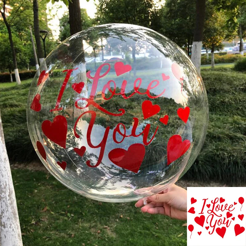 1pc Unicorn Balloon Sticker for Bubble Clear Helium Balloon Birthday Party Decoration Wedding Valentine's Day Baby Shower Party