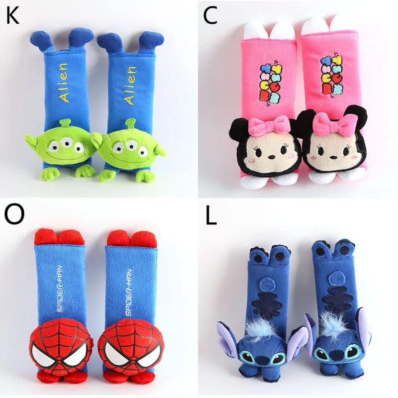 New Spiderman Soft Protective Cover For Childrens American  Cartoon  Cotton Car Interior Plush Seat Belt Shoulder Cover