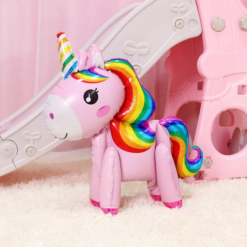Baby Shower 3D Giant Unicorn Balloon Inflatable Rainbow Horse Balloons Kid Toy Unicorn Birthday Party Decoration Ballon Supplies